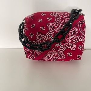bandana print red bag crossbody